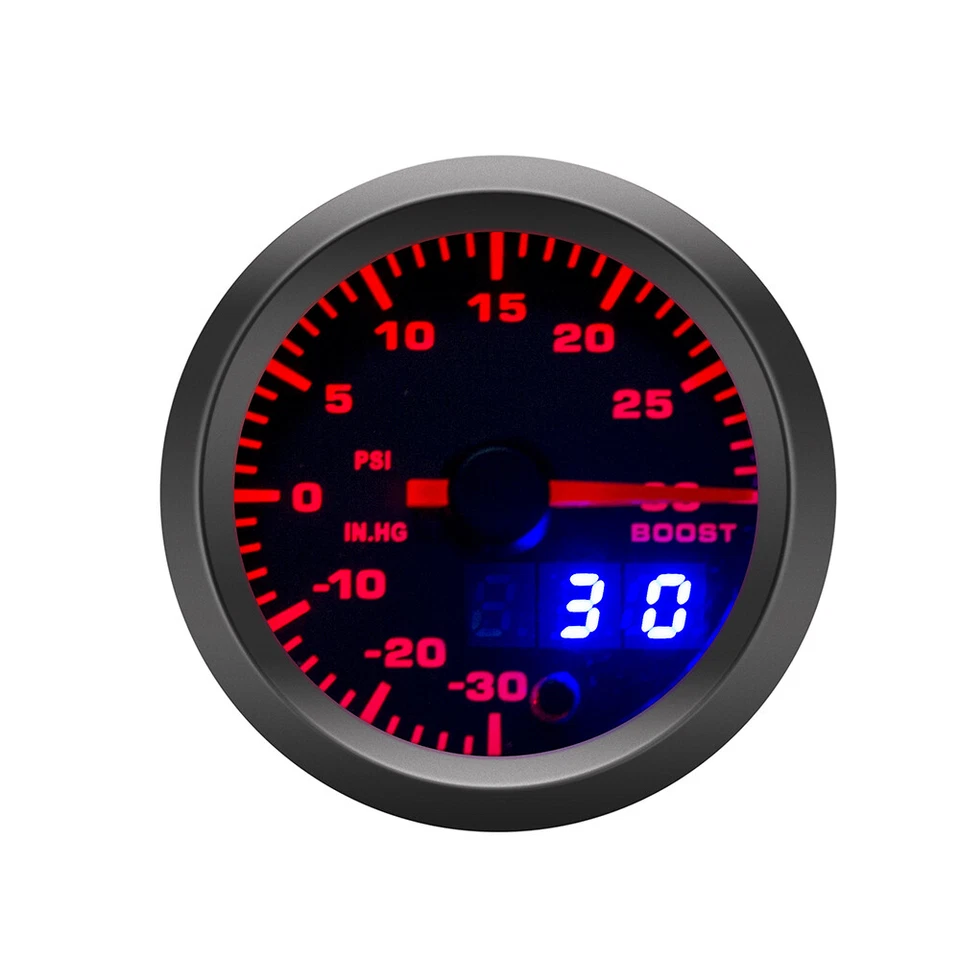 52mm 7 Colors LED Car Turbo Boost Gauge PSI Meter Analog/Digital Dual Display    - Image 2 of 4