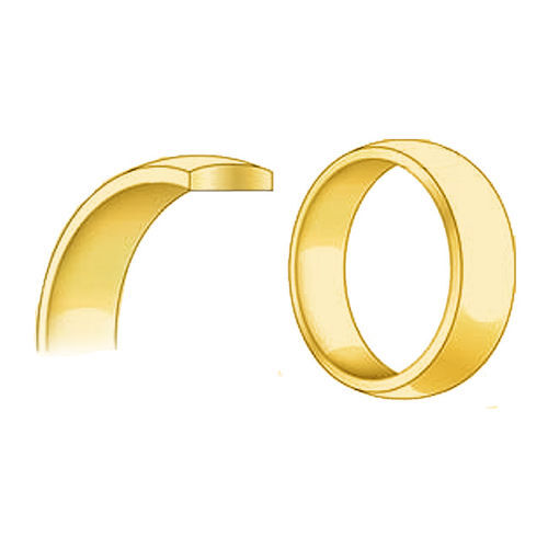 Alianza de boda unisex pulida de ajuste cómodo de 5 mm de oro amarillo sólido genuino de 14 k - Imagen 4 de 10
