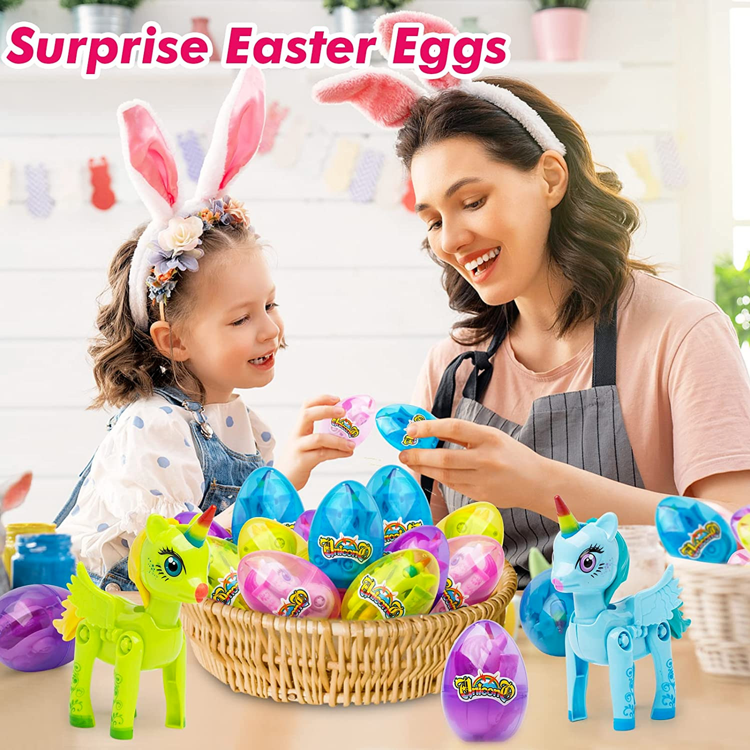 Easter Unicorn Eggs Toys for 3 4 5 6 7 8 9 Year Olds Girls Birthday Gifts Kids