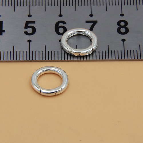 Silber ovale runde Schnalle für Halskette Armband Schnalle Schlüsselring Haken - Picture 3 of 16