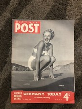Picture Post August 13 1949 Marilyn Monroe Early Cover Norma Jeane Churchill