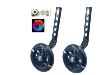a Pair of Children's Bicycle Riding Flash Silent Training Wheels, Suitable fo...