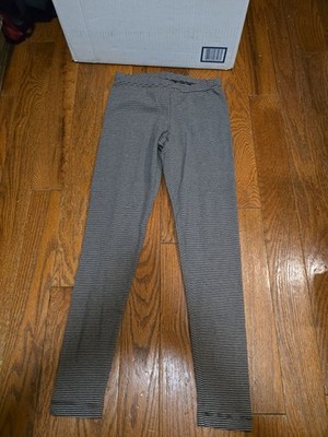 Athleta Women's Gray White Stripe Chaturanga Leggings S Yoga Workout