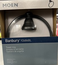 Moen Banbury Towel Ring in Matte Black - Y2686BL