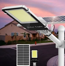 LED Solar Street Light with Arm IP65 Waterproof Remote Control Garden Light ROSH