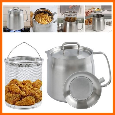50oz 304 Stainless Steel Oil Filter Pot, Heavy Duty Bacon Grease Container & ...
