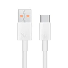 Charging cable USB Type-C data cable for Huawei Xiaomi Android（White）