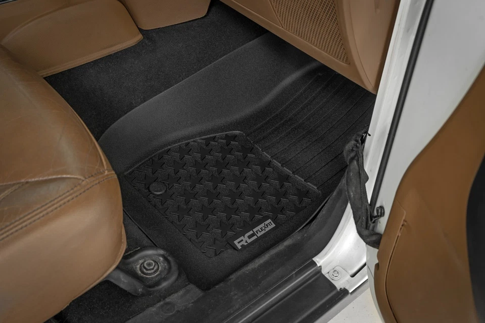 Rough Country Front Flex-Fit Floor Mats for 14-18 Jeep Wrangler JK - FF-6141 - Image 3 of 4