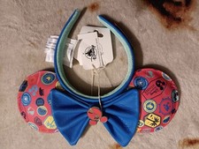 Disney Parks Vacation Club DVC Minnie Ears Headband Loungefly Pink Blue NEW 