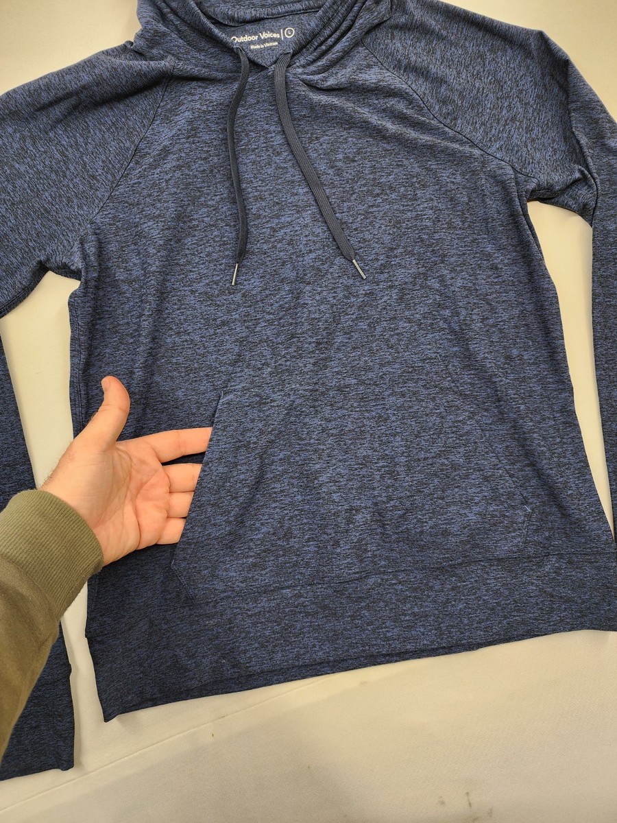 Outdoor Voices Hoodie Women’s Large Navy Cloudknit All Day Long Sleeve Pullover View 4