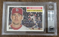 Jim Edmonds 2007 Topps Walmart Autographed Signed BAS Beckett On Card Auto