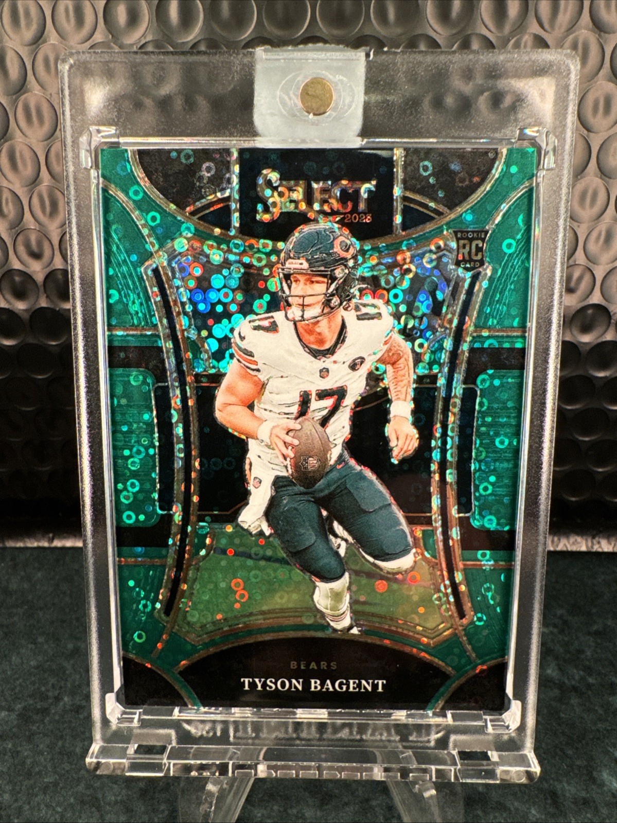 2023 Panini Select Suite Level Tyson Bagent Green Disco Prizm /5 Chicago Bears