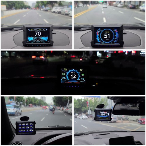 P22 Car HUD Head Up Display Vehicle Slope Meter Gauge Speedometer Odometer - Picture 7 of 20
