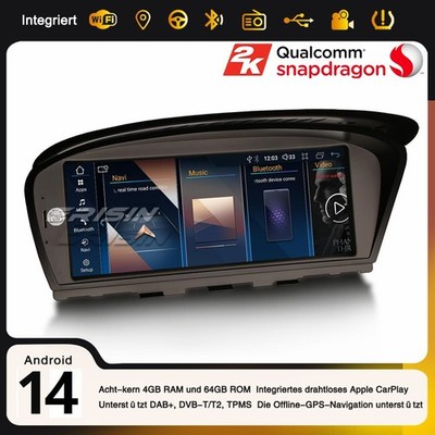 8,8'' Android 14 Navi DAB+ Autoradio BMW 3/5/6er E90 E91 E92 E93 E60/61/63/64 CCC