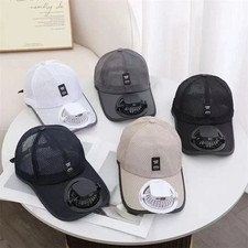 2026 New Solar Rechargeable Peak Cap, USB & Solar Powered Fan Hat,Baseball Cap