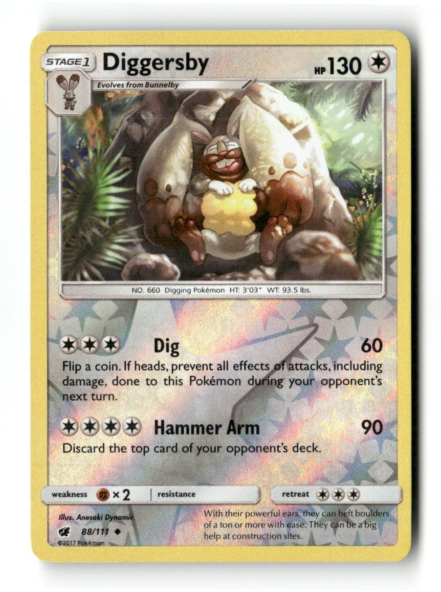 Diggersby 88/111 UC Crimson Invasion Pokemon Reverse Holo NM