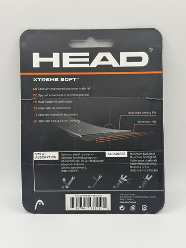HEAD Xtreme Soft Racchetta Overgrip Tennis Racchetta Grip Nastro Confezione da 3 Nero - Foto 2 di 2