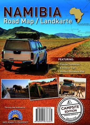 Namibia Road Map / Landkarte Campsite Edition | Uwe U. Jäschke | (Land-)Karte