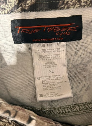 True Timber Shirt, Men's Size XL, Brown Tan, Camo, Button Down, Long Sleeve - Picture 3 of 7