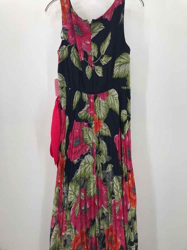 Pre-Owned Eliza J Navy Size 6 Floral Shift Maxi Sleeveless Dress - Picture 2 of 3