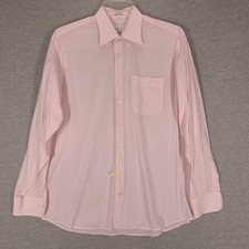 Peter Millar Shirt Mens Large Pink Gingham 100 Cotton Button Down Dress Shirt
