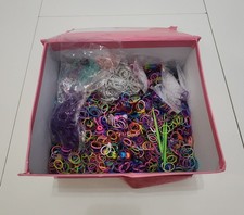 Large Lot Of Color Rubber Bands Assorted Loom Refill Clips And Beads Crafts