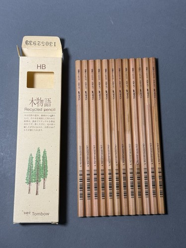 12 Japanese Vintage Pencil Tombow Recycled NOS Box HB