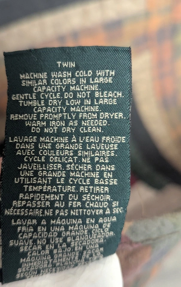 Ralph Lauren Log Cabin Patchwork Quilt Twin Blanket - Image 4 of 4