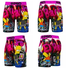 PSD The Simpsons BART "EL BARTO" Graffiti Mesh Front & Back Boxers Men's NWT