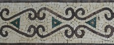 Roman Greek Curve Decor Border Marble Mosaic