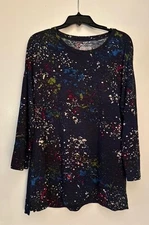 Westbound Women's Tunic Top / Navy Pattern / SZ - XL
