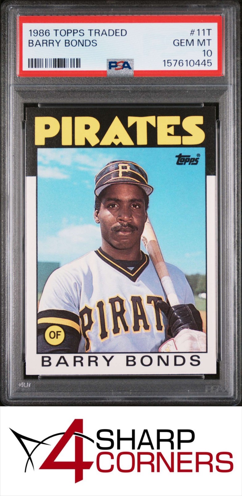 1986 TOPPS TRADED #11T BARRY BONDS RC PIRATES PSA 10 view 1