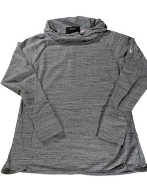 Spyder Pullover Sweatshirt Womens XL Gray Cowl Neck Thumb Holes 868036 Comfort