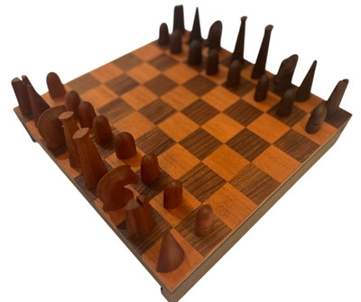 HERMES Samarcande Chess Set Size W 14.1 x D 14.1 x H 2.7 in With Orignal Box