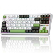 Wireless Mechanical Gaming Keyboard, 87-Key TKL, RGB Backlit, Hot Swappable, Blu