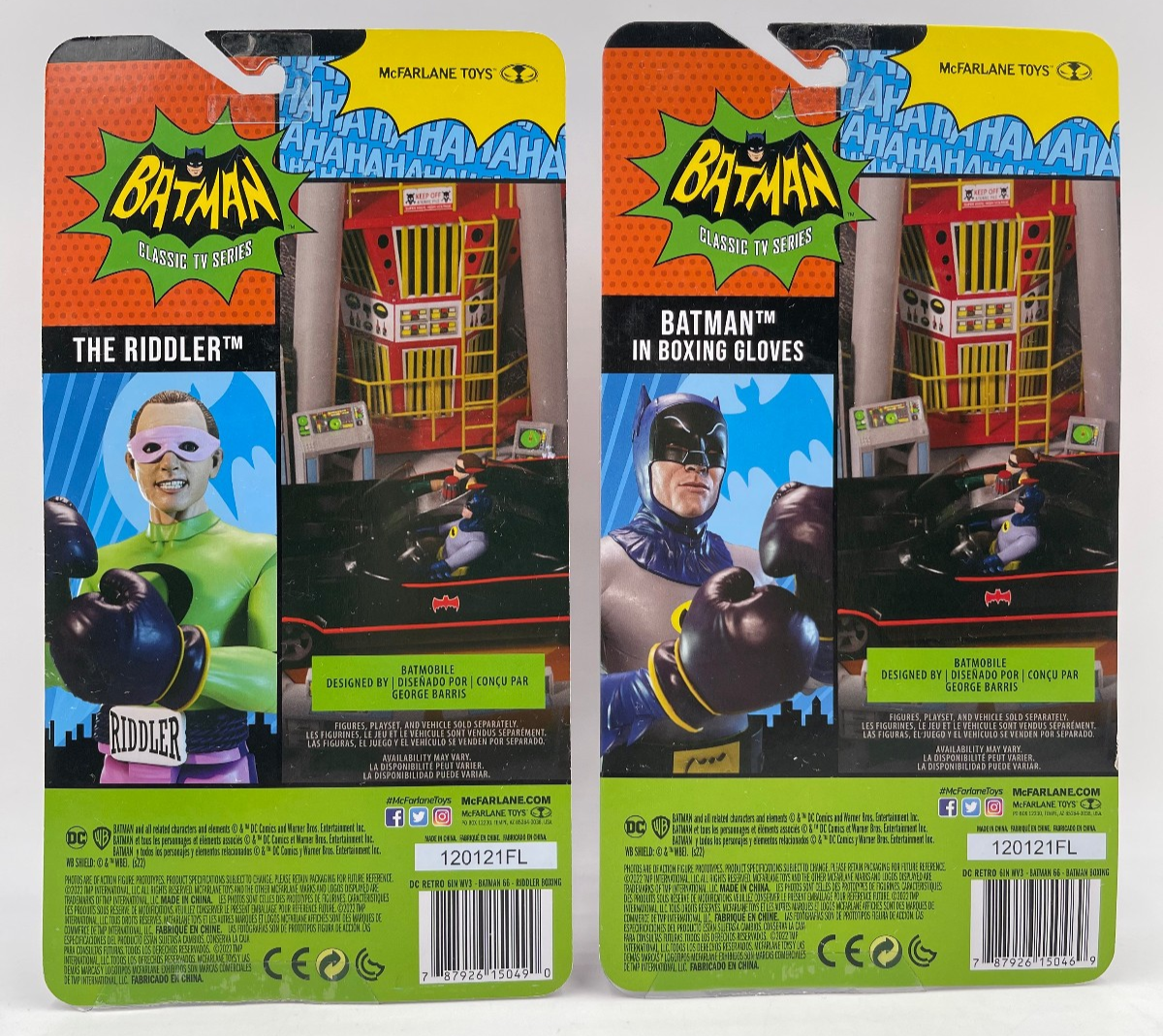 Batman 1966 TV Series Set of 2 Boxing Riddler & Boxing Batman Figures ...