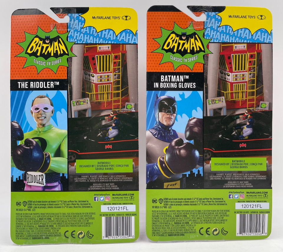Batman 1966 TV Series Set of 2 Boxing Riddler & Boxing Batman Figures ...