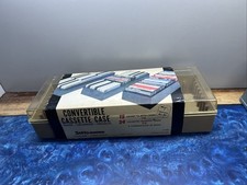 80 s Audio Cassette Tape Case Storage Holds 15 W/Cases 24 Without Cases Vintage