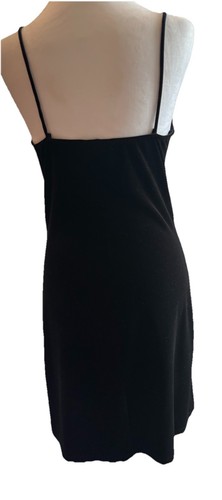 Status Collection VTG Little Black Dress Sz L Gold Flame Bust Y2K Date Night - Picture 4 of 5