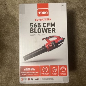 Toro Flex-Force 51821 Cordless Leaf Blower 60V 565 CFM with Battery and Charger