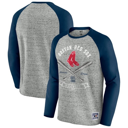Men's Darius Rucker Collection by Fanatics Heather Gray Boston Red Sox Raw Edge - 第 1/4 張圖片