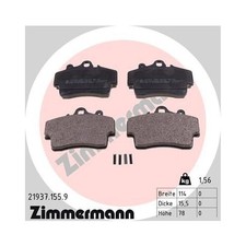 ZIMMERMANN Bremsbelagsatz für Porsche Boxster Cayman 986 987 Bremse vorne