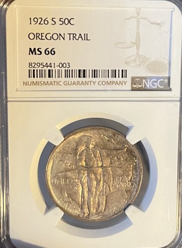 1926-S NGC MS66 Oregon Commemorative Silver Half Dollar - Picture 1 of 7