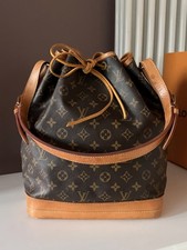 Louis Vuitton Sac Noé Grande Schultertasche Monogram-Canvas Vachetta-Leder TOP!