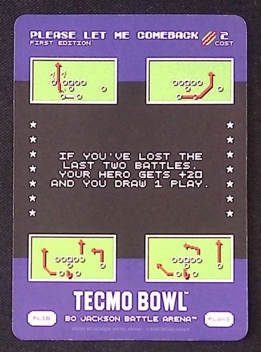 2026 Bo Jackson Battle Arena Tecmo Bowl Please Let Me Comeback PL16 Play Card