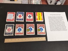 8 MEMORIZED DECK - Unique set Up Decks Magic Trick Lot 8 Kings Names Duplicates 