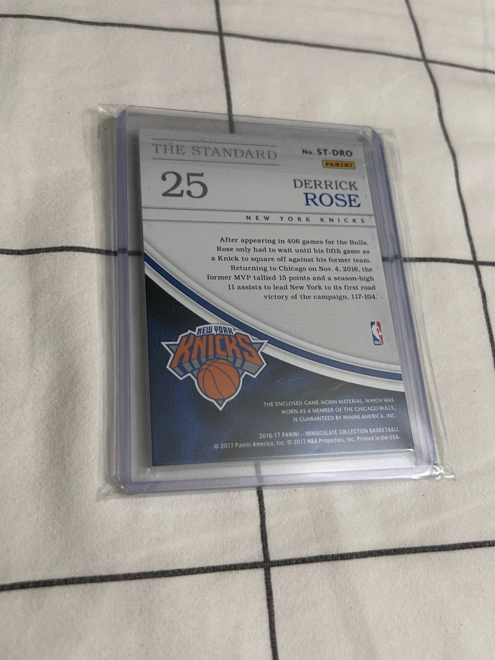 2016-17 Derrick Rose Panini Immaculate The Standard Patch /99 - Image 3 of 3