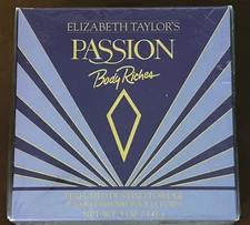 NEW Elizabeth Taylor’s PASSION Body Riches Perfumed Dusting Powder 5 Oz Sealed