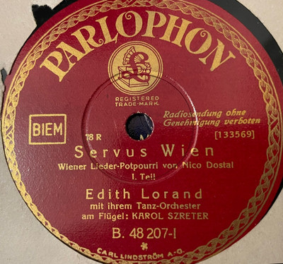 Edith Lorand-Orchester - Servus Wien ! Nico-Dostal-Potpourri/ Parlophon B 48207