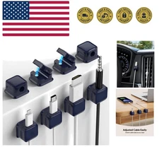 8 Pack Magnetic Cord Organizer, Easy Secure Adhesive Cable Management, Wire H...